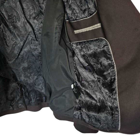 RW&CO Black Tailored Blazer Split Collar One Button Closure - Picture 7 of 9